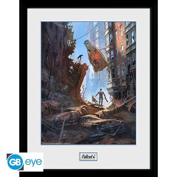 Fallout Street Scene Plakat med Ramme 30x40cm