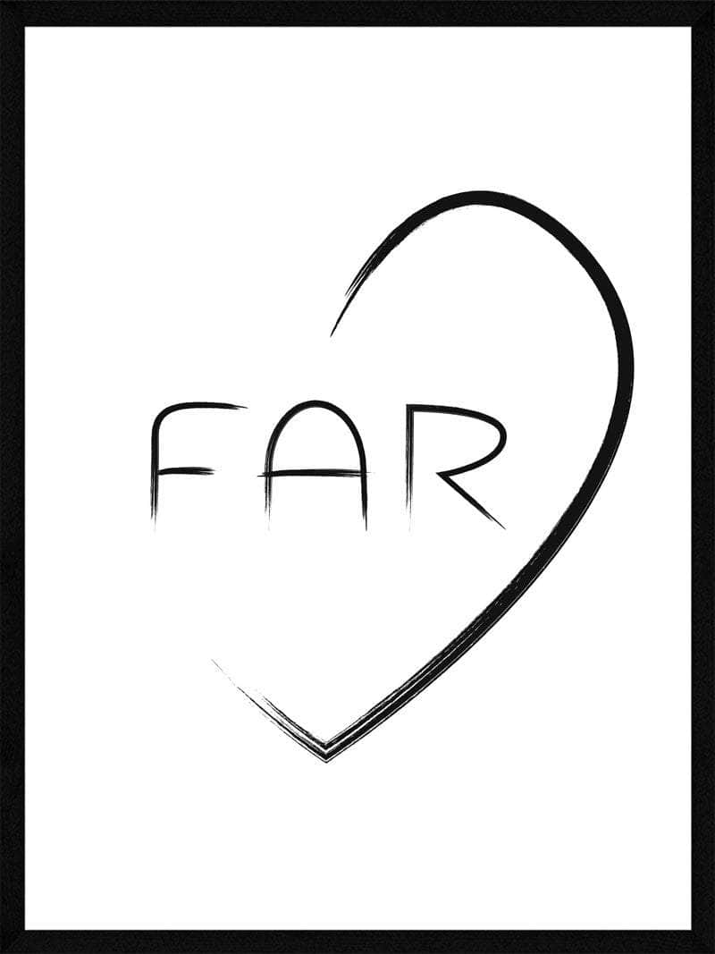 Far Hjerte Plakat – Den Perfekte Gave til Far