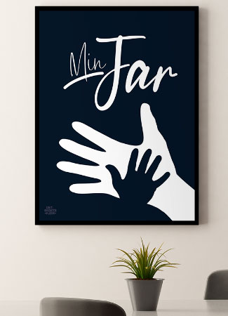 Fars  Dag  Plakat Min Far Hænder 21   29    A4     199 -