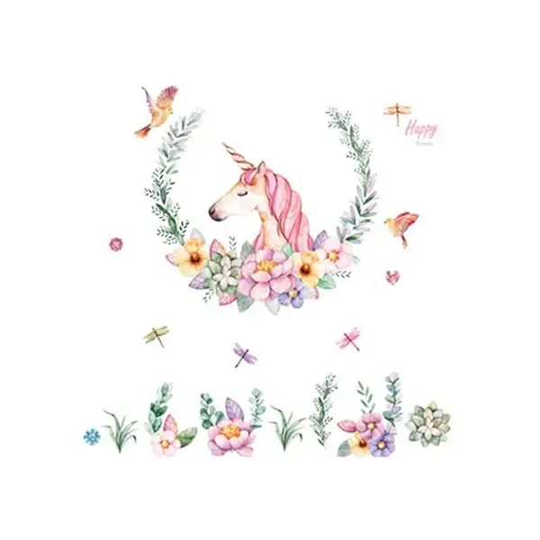 Magisk Enhjørning Wallsticker til Pigeværelse - Eventyrlig Dekor!