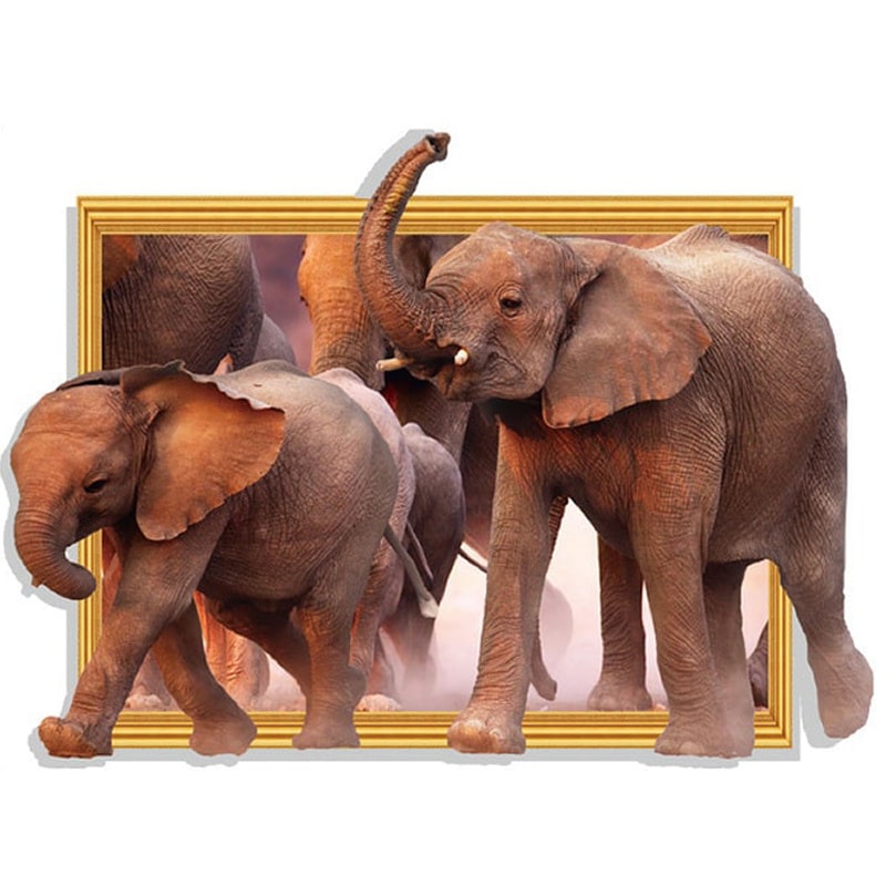 Imponerende 3D Elefant Vægklistermærke til Dit Hjem!