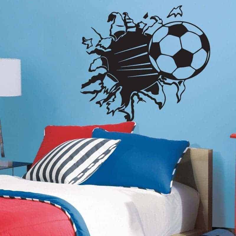 Fodbold Flyver Væggen Wallsticker
