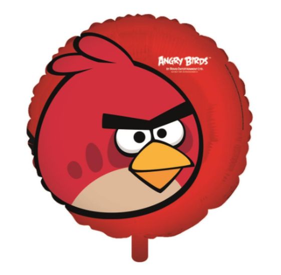 Folieballon Helium - Rød Angry Birds til Fest!