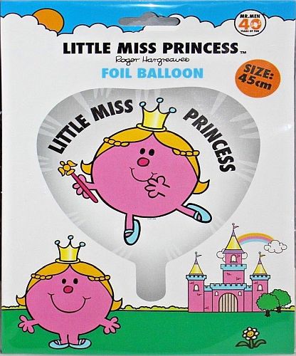 Hjerteformet Folieballon "Little Miss Princess" - Helium