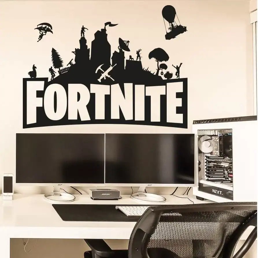 Fortnite Vægklistermærke – Gør dit værelse til en kampzone!