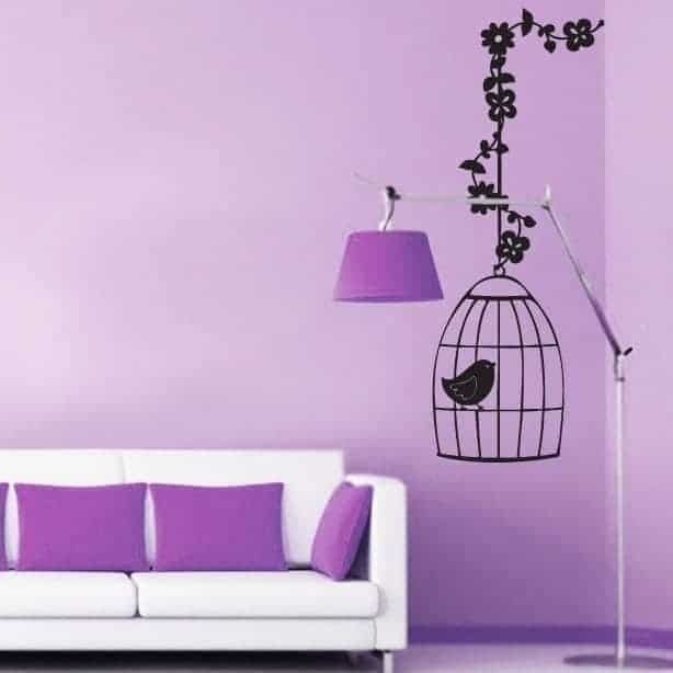 Fugl Bur Wallsticker