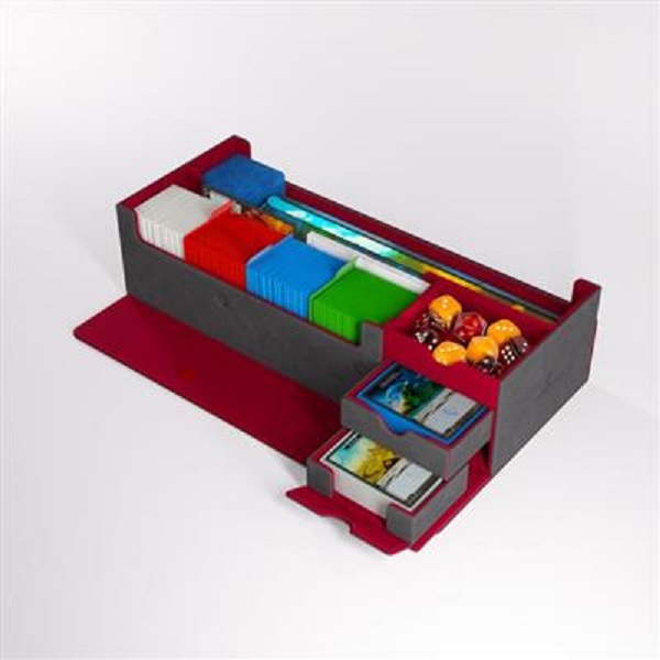 Gamegenic Deck Box: Cards  Lair 1000  Pro Convertible Gray    195 165 Red    195 184