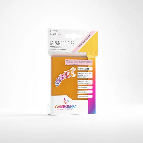 Gamegenic Prime Sleeves - Små Japanske Kortlommer Orange