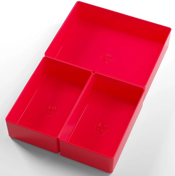 Gamegenic Token Silo Cards Add-   Counter Token Storage   Dice Tray  Red  Rød