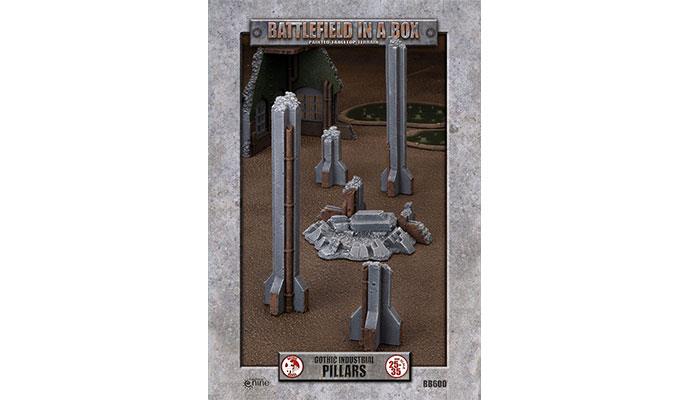 Gf9 Scenery: Battlefield - Gotiske Industrisøjler X1 30mm