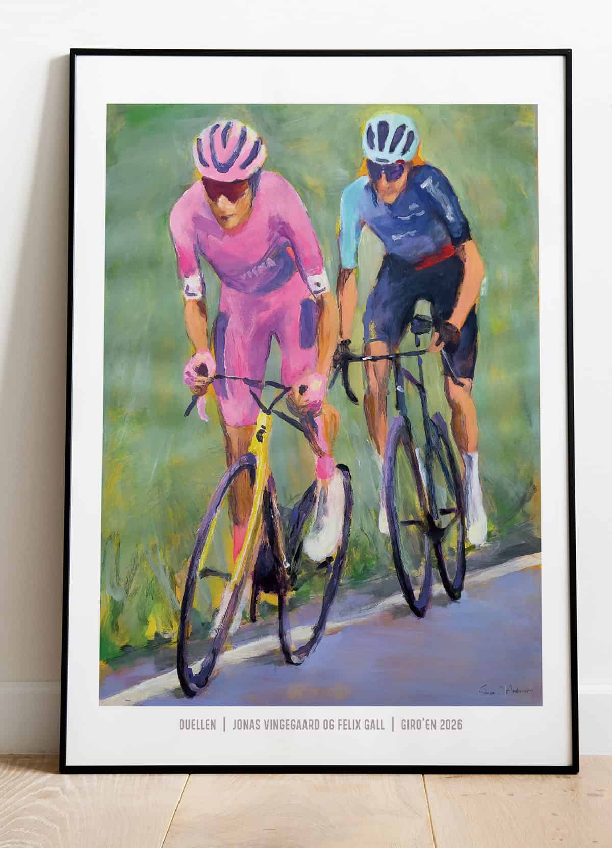 Giro   Italia-plakat  Duellen Jonas Vingegaard   Felix Gall 21   29    A4     199 -