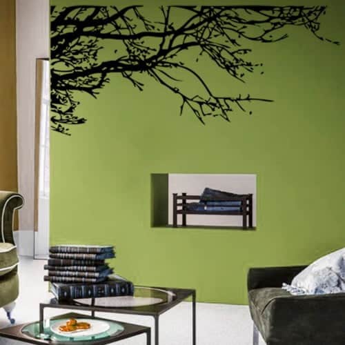 Elegant Væggklistermærke med Grene - Stilsikkert Hjem