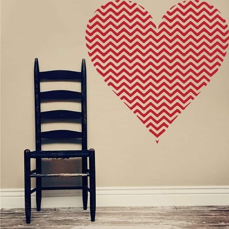 Hjerte Linjer Wallsticker