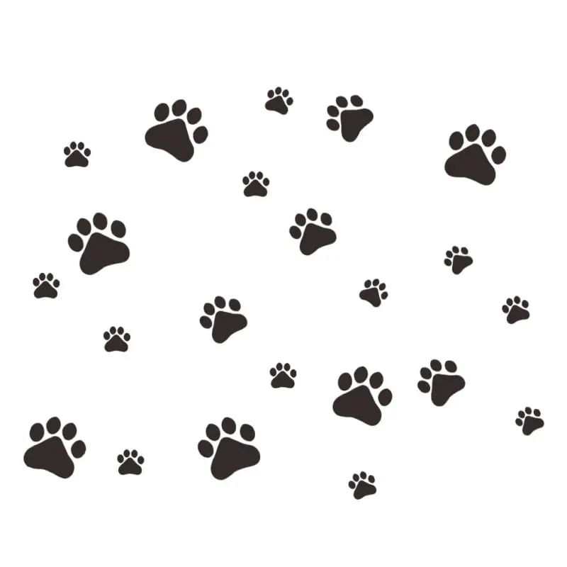 Søde Hunde Poteaftryk Wallsticker til Hundelskere - Dekorativt!