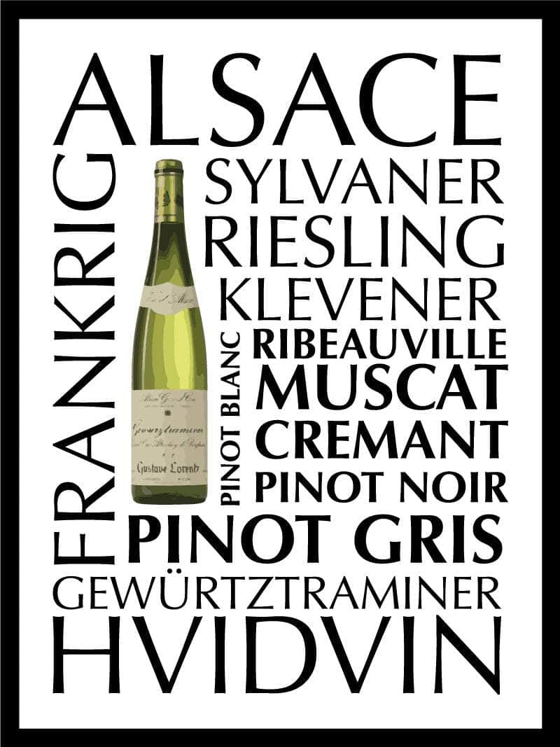 Alsace Hvidvinsplakat – En must-have for vinelskere!