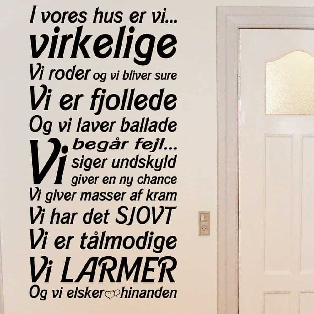 Vores Hus Wallsticker