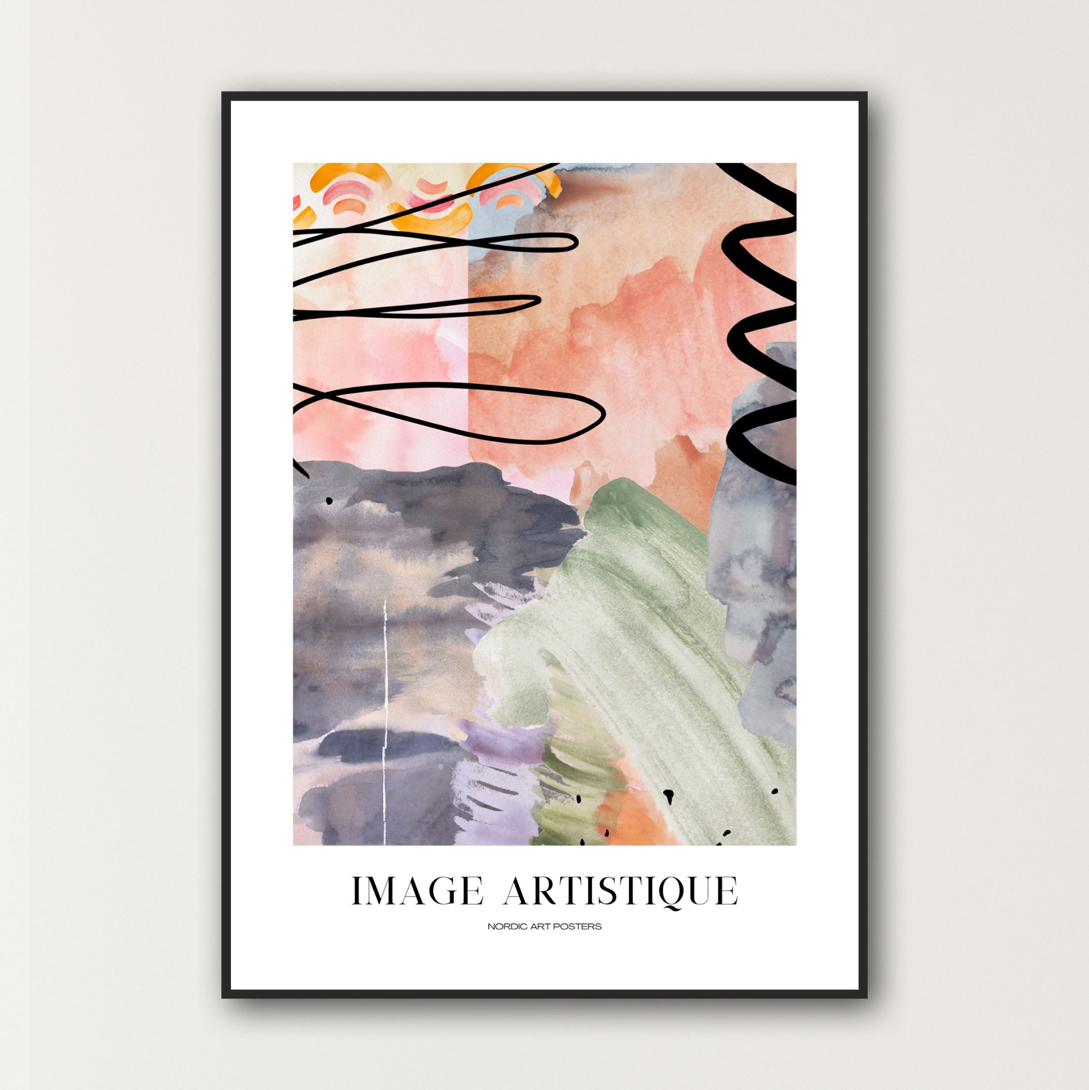 Abstrakt Kunstplakat - Image Artistique No2 50x70 cm