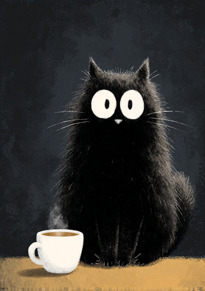 Kaffe Plakat 121  Klar Til Koffein