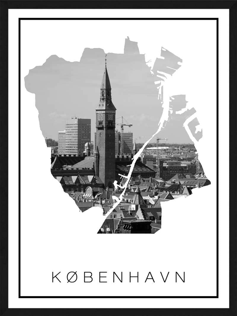 København Plakat - Udsigt over Hovedstaden København