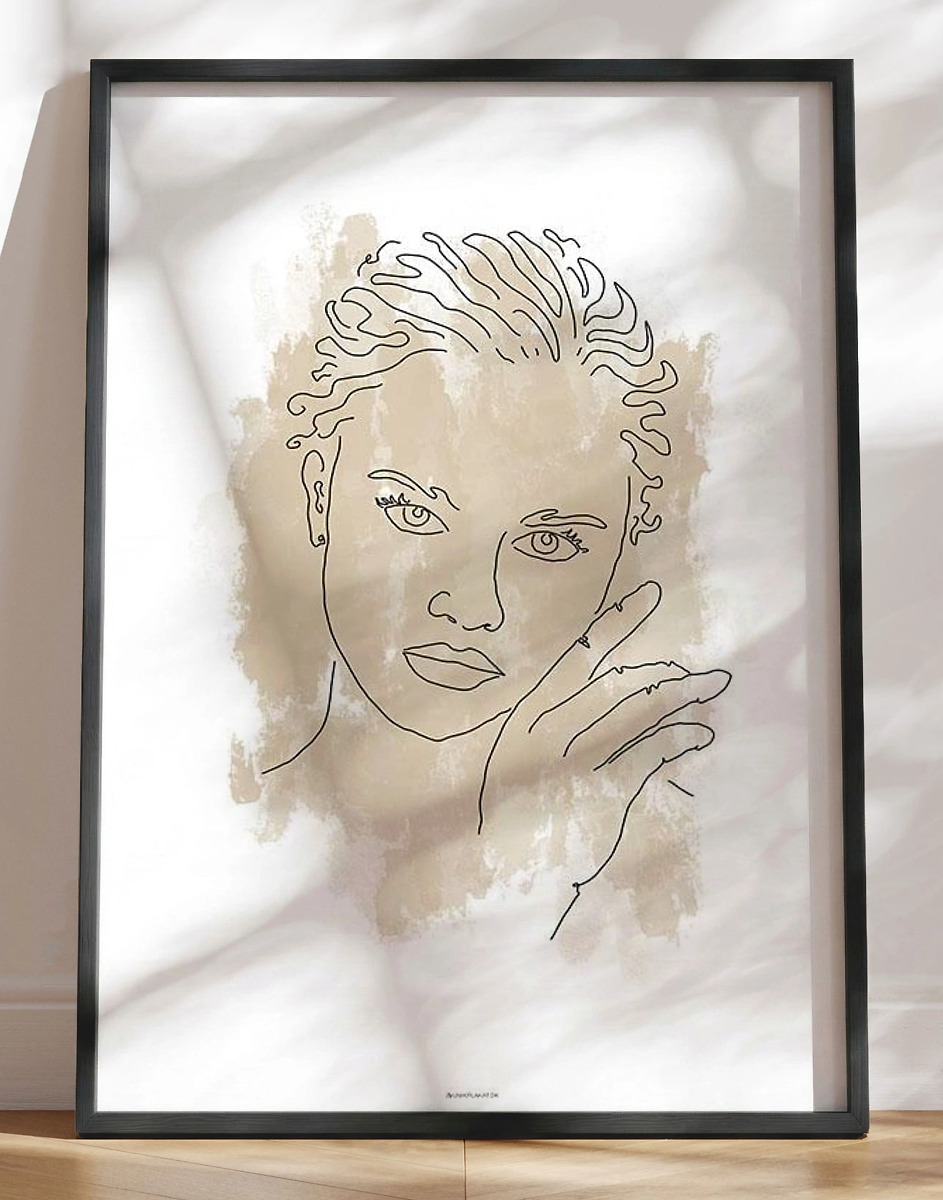 Kunstplakat Woman   Beige
