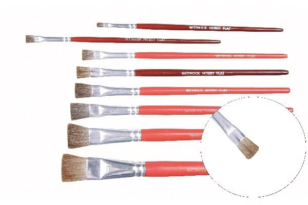 Leonhardy Hobby Pensel - Flad Fin - Wit-422611