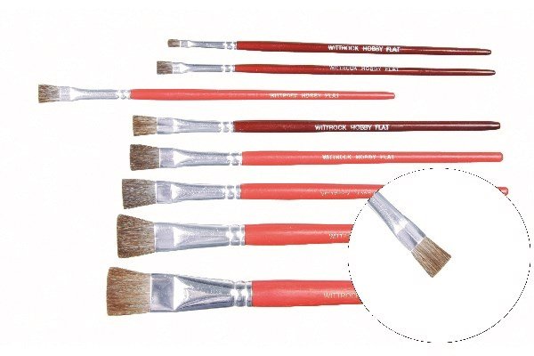Leonhardy Hobby: Flad Fin Pensel - Wit-422612 Tilbud!
