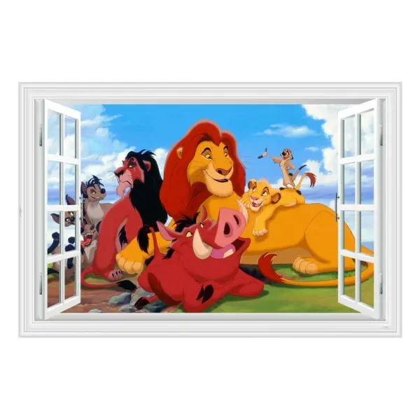 Løvernes Konge Wallsticker – Hyggevindue 60x90cm Tilbud!