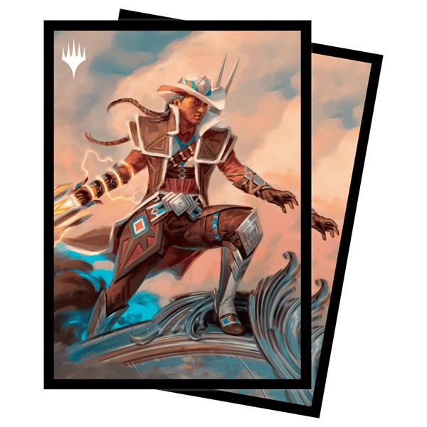 100 Lommer  Magic Outlaws   Thunder Junction: Key Art   Annie Flash  The Veteran Matte Deck Protector Sleeves Ultra Pro  38358