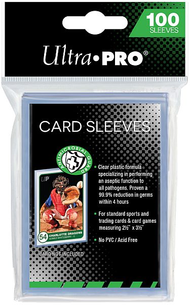 100 Lommer Ultra Pro Antimicrobial Soft Sleeves  Bløde Lommer  God Til Opbevaring   Mapper   Clear Transparent Gennemsigtig  Sleeves