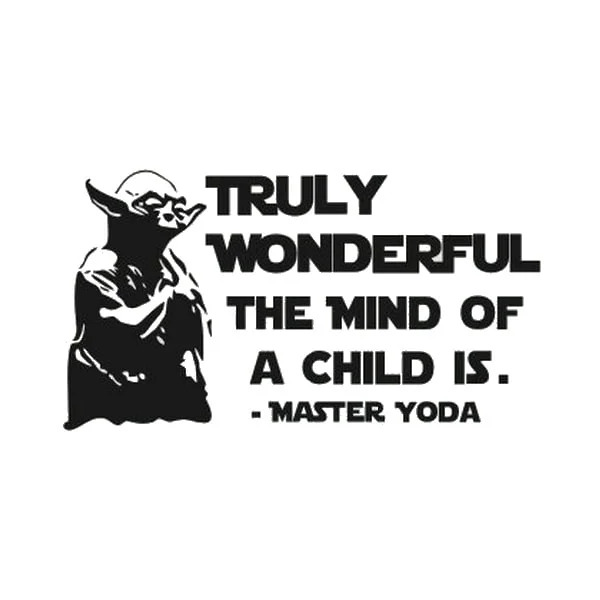 Star Wars Yoda Citat Vægklistermærke – Unik Dekoration