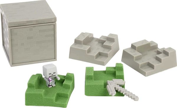 Minecraft Mini Mining Sæt med Skelet og Pickaxe Figur