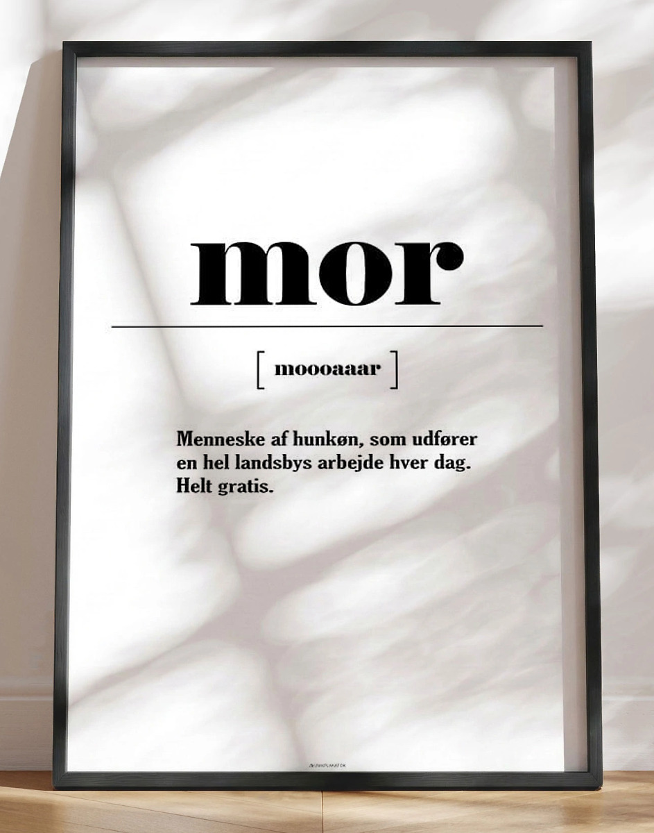 Mor Plakat Sjov Definition   Mor