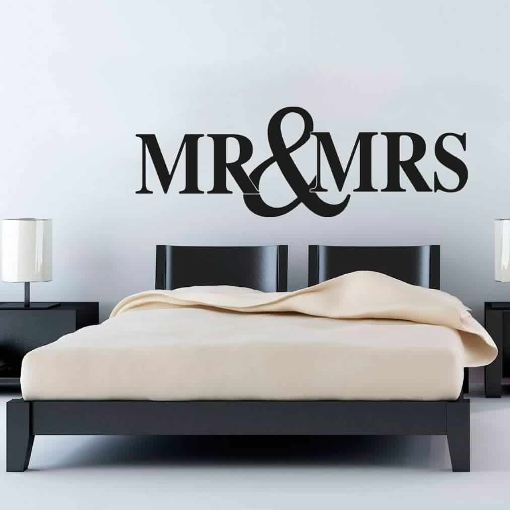 Romantisk Mr & Mrs Kærlighed Vægklistermærke til Dekorering