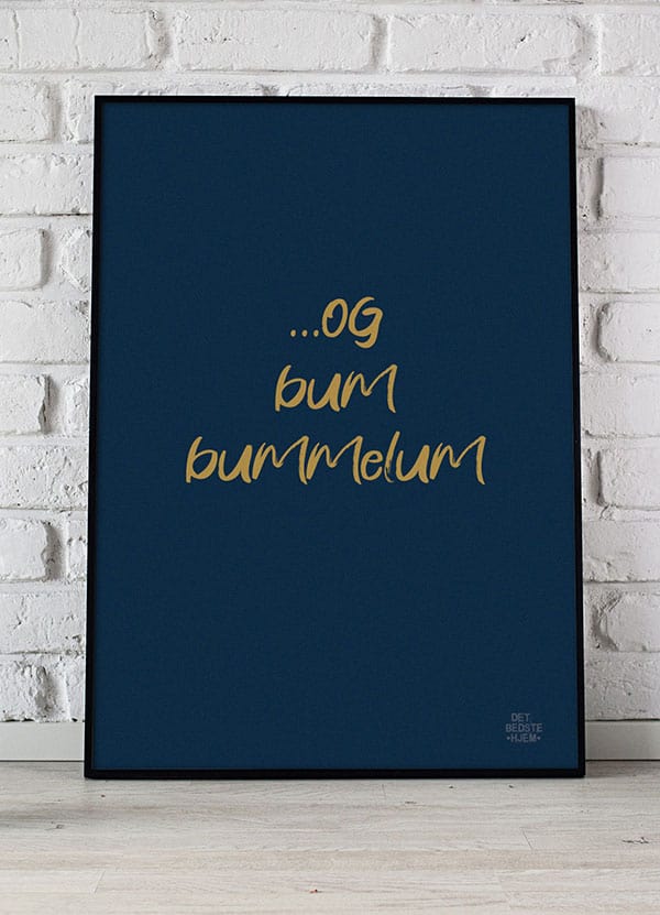 Bum Bummelum Toiletplakat - Sjov Plakat til Badeværelset