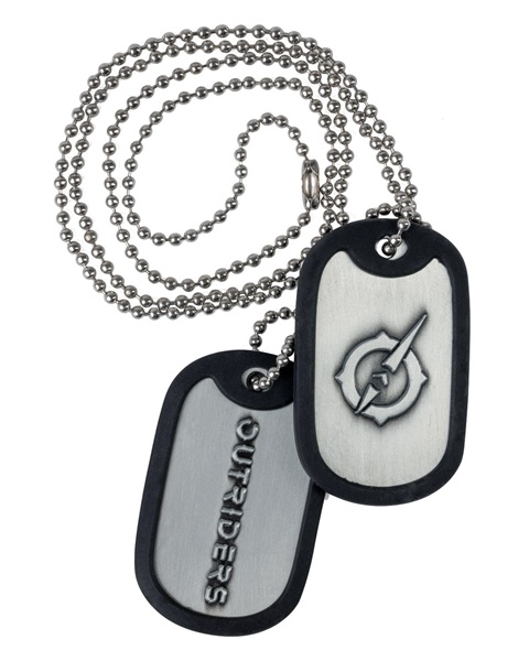 Outriders Symbol Logo Dog Tags With Ball Chain