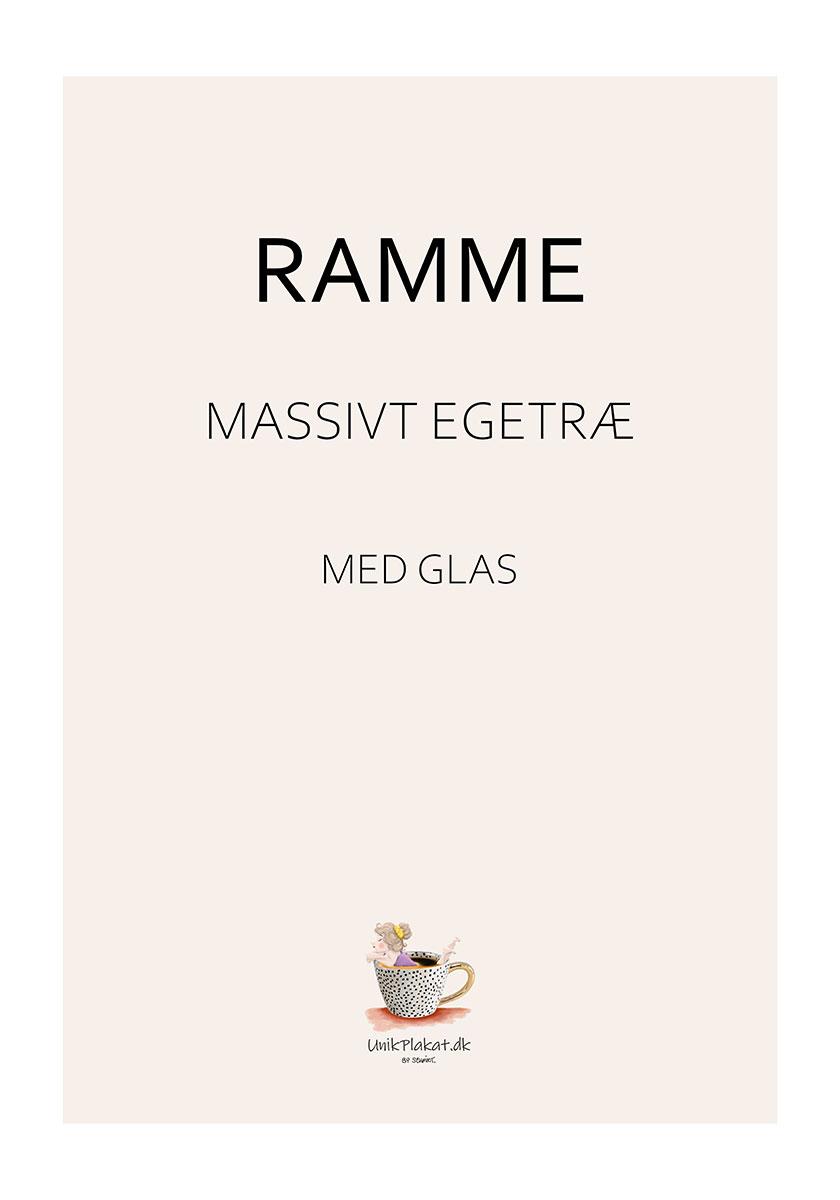 Plakatramme Natur Kvalitetsramme Med ægte Glas   Massiv Egetræ