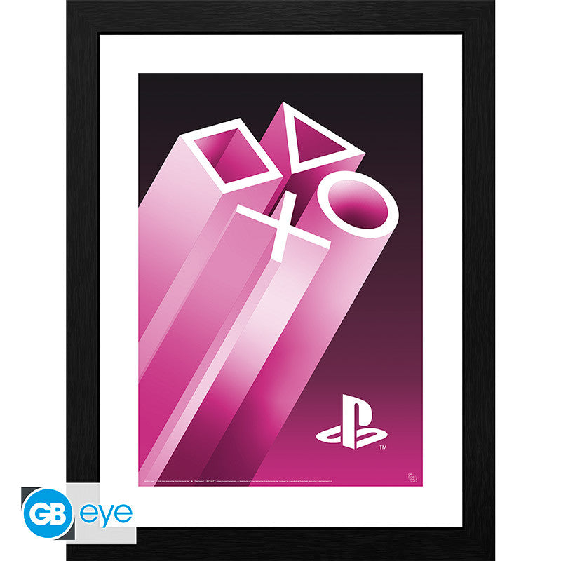Playstation Edge   Space   Indrammet Print Plakat Geekd