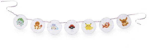 Pokémon Kanto Starters Vægbanner med Block Art