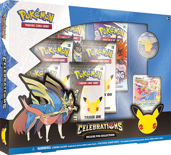 Pokemon Celebrations  25th  Zacian     Deluxe Pin Collection
