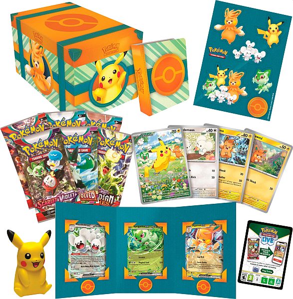 Pokemon Collector   Chest Box 2024 Spring: Paldea Adventure Chest   Boosters    Promokort  Mini-album   Mere