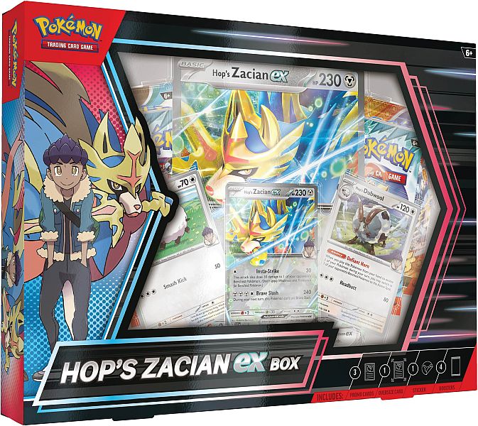 Pokemon    Box: Hop   Zacian    2025     Boosters