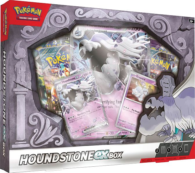 Pokemon    Box: Houndstone    2024     Boosters