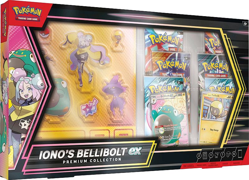 Pokemon    Box: Iono   Bellibolt   Premium Collection  2025     Boosters