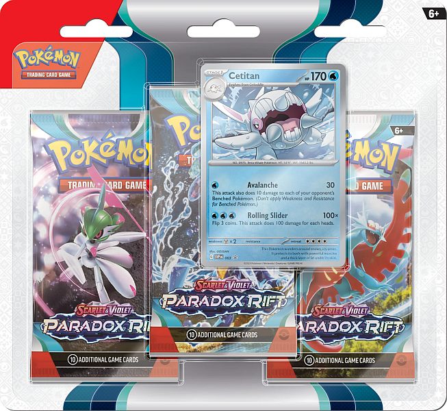 Pokémon Sv04 Paradox Rift - Blisterpakke: Cetitan Tilbud!