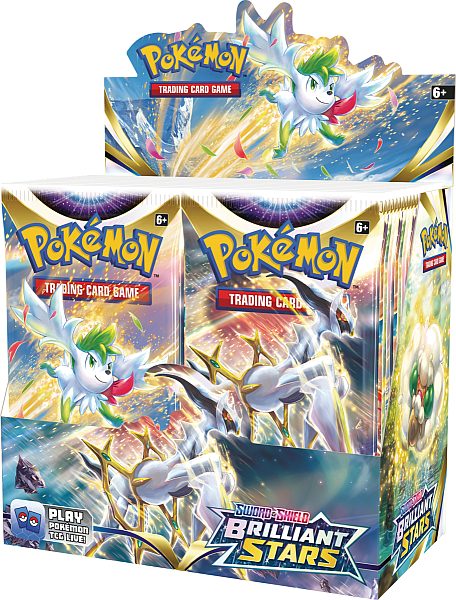 Pokémon Swsh09 Brilliant Stars Booster Box med 36 Boosters