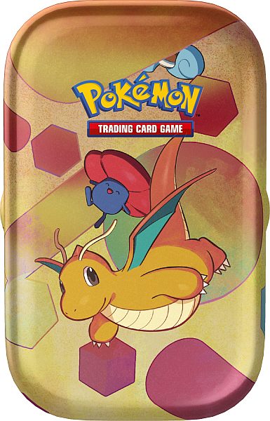 Pokemon Tin Kasse 2023 Fall Scarlet   Violet: 151 Mini Tin: Dragonite    Boosters     195 184