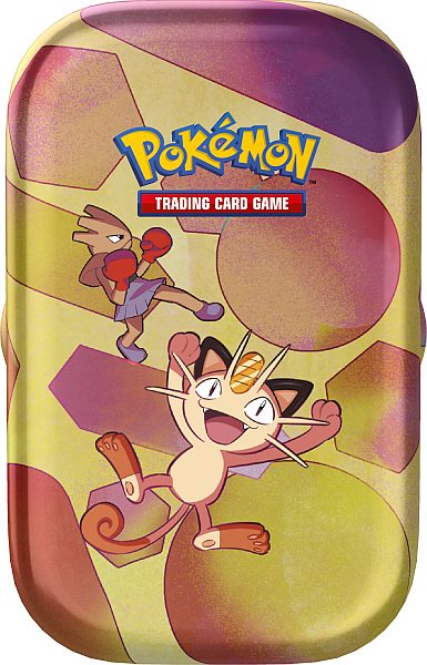 Pokemon Tin Kasse 2023 Fall Scarlet   Violet: 151 Mini Tin: Meowth    Boosters     195 184