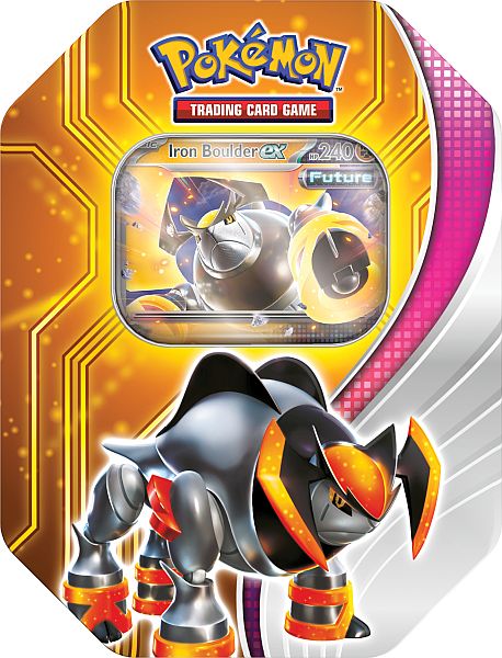 Pokemon Tin Kasse 2024 Wave   Fall: Iron Boulder    Future Terrakion  Paradox Destinies Collector   Tin Box    Boosters