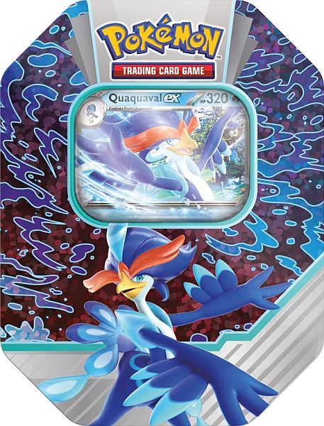 Pokemon Tin Kasse 2023 Wave   Fall: Quaquaval   Paldea Partners Collector   Tin Box
