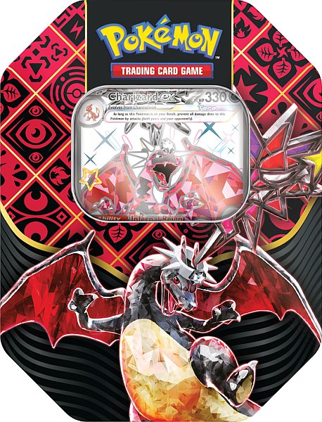 Pokemon Tin Kasse 2024 Wave   Winter: Charizard   Scarlet   Violet: Paldean Fates Collector   Tin Box    Boosters